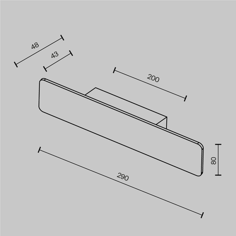 Настенный светодиодный светильник Maytoni Stela C80WL-10W3K-B