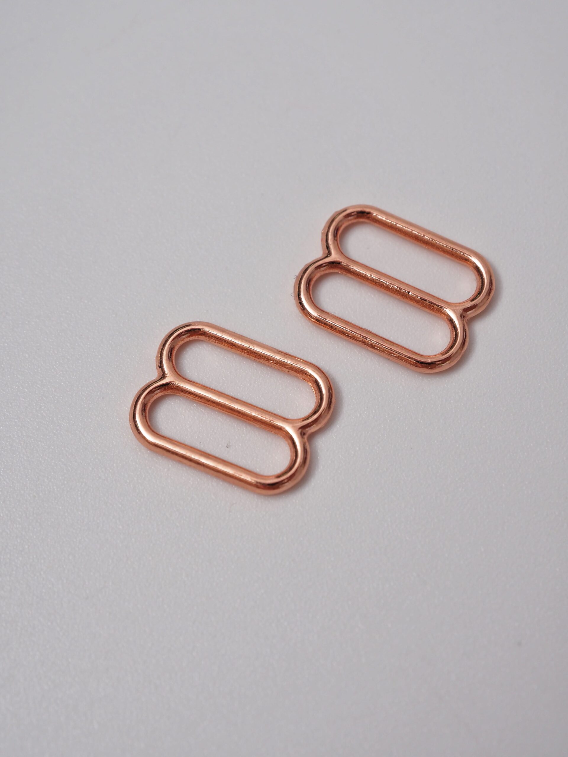 Кольцо, регулятор, регулятор сердечко и крючок для бюстгальтера розовое золото ширина 1 см