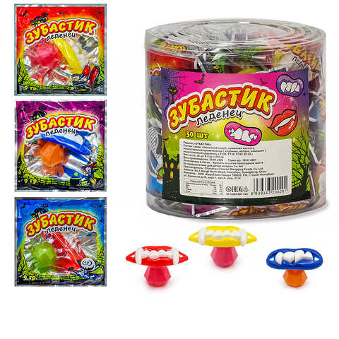 Леденец Зубастик 1кор*12бл*30шт,9г