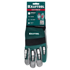KRAFTOOL Extrem, L (9), профессиональные комбинированные перчатки, антивибрационные, противоударные (11287-L)