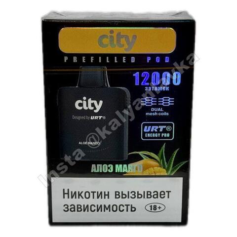 Картридж City Energy Pro URT - Алоэ Манго 12000 затяжек
