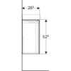 Шкафчик для раковины Geberit Xeno², с одной дверью: B=38см, H=52.5см, T=26.5см, Серый / Меламин, древесная структура