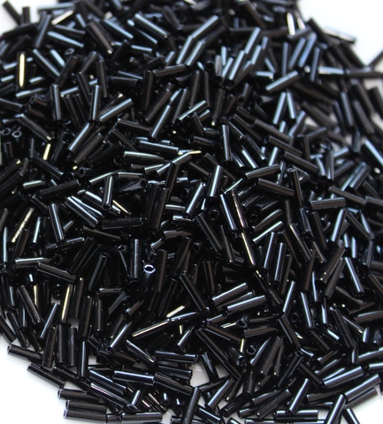 Стеклярус 6мм Миюки, 0401 Black