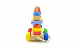 Игрушки из дерева Пирамидка-каталка 