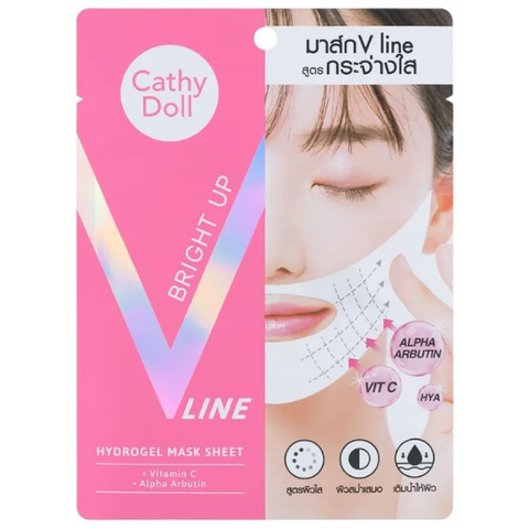 Гидрогелевая маска подтягивающая овал лица Cathy Doll V Line Bright Up Hydrogel Mask, 18 гр