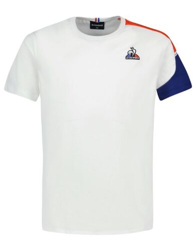 Детская теннисная футболка Le Coq SAISON Tee Short Sleeve N°1 SS23 - new optical white