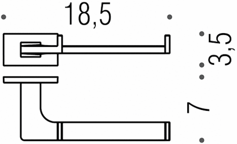 Бумагодержатель открытый Colombo Look  B1608, хром схема