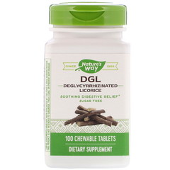Nature's Way, DGL, глицирризинат солодки, 100 жевательных таблеток