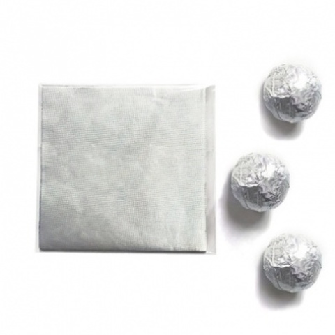 Фольга оберточная для конфет Серебряная, 10*10см, 100шт