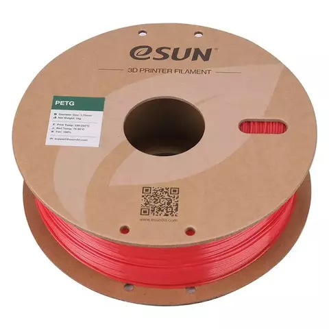 Катушка PETG-пластика ESUN 1.75 мм 1кг., сигнально-красная Fire Engine