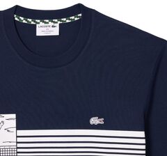 Теннисная футболка Lacoste French Made Tennis Print Heavy T-Shirt - midnight blue