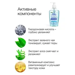 Floresan AQUA HYALURON Гель для умывания мицеллярный,гиалуроновый,  250мл