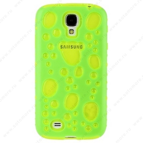 Накладка для Samsung Galaxy S4 i9500/ i9505 в виде сыра зеленая