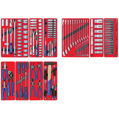 МАСТАК (5-00186) Набор инструментов "СТАНДАРТ" для тележки, 10 ложементов, 186 предметов
