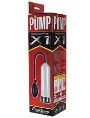 Прозрачная вакуумная помпа Eroticon PUMP X1 с грушей - 