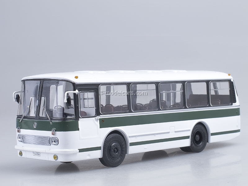 MODEL CARS LAZ-695R white-green Soviet Bus 1:43