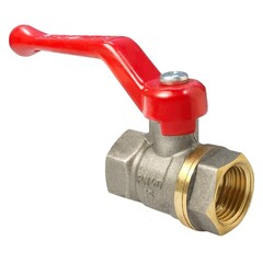 Кран латунный шаровой Valfex.214.NR1 11Б27фт1М, DN 40, PN 25, никелированный, муфта-муфта, рычаг