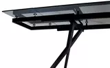 фото 9 Стол ADRIA 160 SMOKED BLACK GLASS Дымчато-черное стелко/ черный каркас, DISAUR на profcook.ru