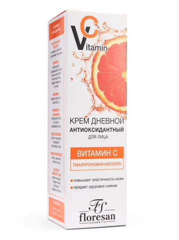Флоресан VITAMIN C Крем для лица дневной антиоксидантный,лифтинг-эффект, 75мл Ф-670
