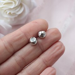 Бусина стоппер 8*6 мм, родий Б022