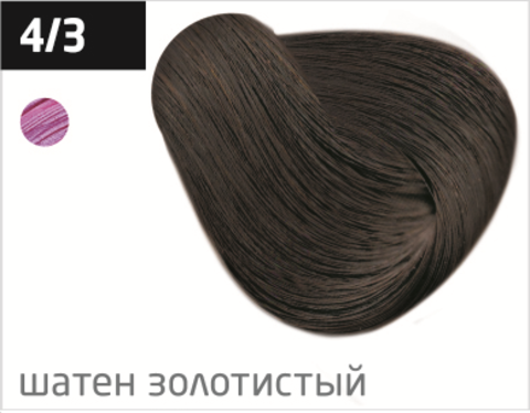 OLLIN color 4/3 шатен золотистый 60мл перманентная крем-краска для волос