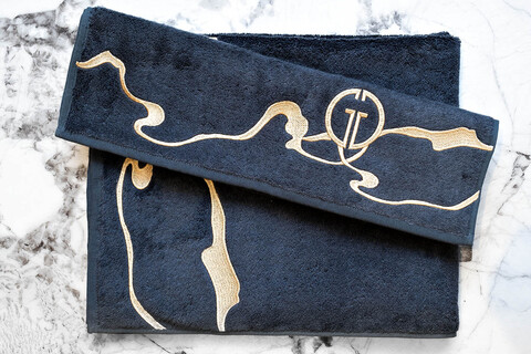 Полотенце 70х140 Garda Decor Мелодия графит