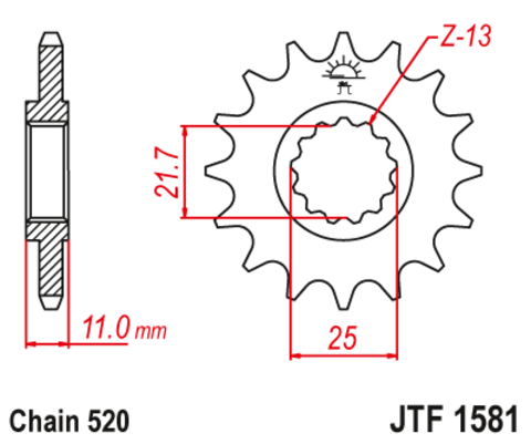 Звезда ведущая JTF1581 15