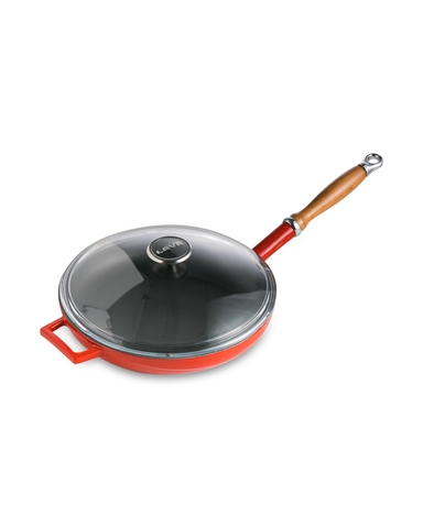 Сковорода с крышкой 2.3л 28см LAVA красная