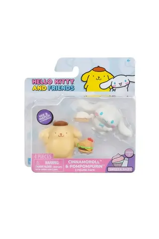 Фигурки JAZWARES Hello Kitty and Friends Series 1. Cinnamoroll and Pompompurin Ver. 1