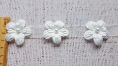 Тесьма цветок на органзе