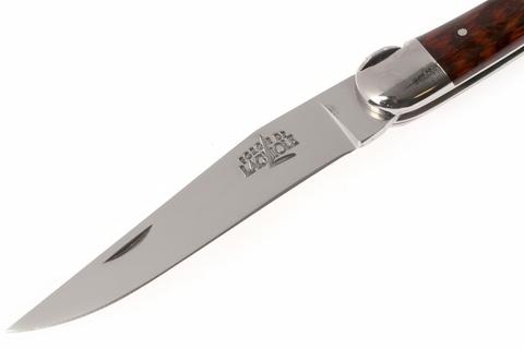 Нож складной 11см Forge de Laguiole ROUTARD в черном кожаном чехле