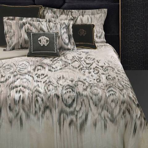 Постельное белье 2 спальное евро Roberto Cavalli Jaguar Painting бежевое
