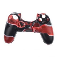 Чехол для геймпада DualShock 4 (камуфляж красный) + накладки