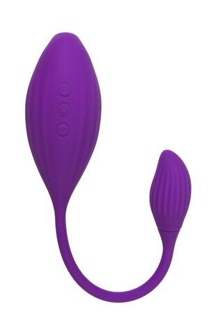 Фиолетовый вакуумный стимулятор клитора Ginny с виброяйцом - JOS 782037