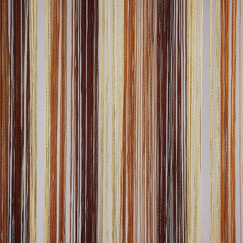 Нитяные шторы легкие радуга - коричневые, бежевые. 300 х 280 см. Арт.  8-10-14
