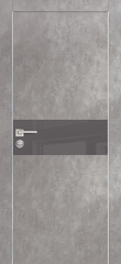 Дверь PX-3 AL кромка с 2-х ст. / Цвет Серый бетон / серый лакобель / Двери PROFILO PORTE