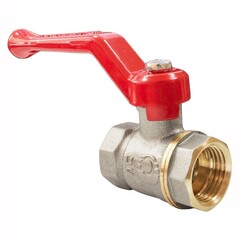 Кран латунный шаровойValfex Optima.214.NLR1 11Б27фт1М, DN 15, PN 25, никелированный, рычаг, муфта-муфта