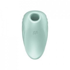 Вакуумный клиторальный стимулятор с вибрацией Pearl Diver Satisfyer ментоловый