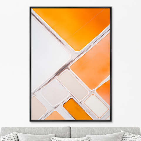 ArtNoMore - Репродукция картины на холсте Salt lakes, orange and pink, No 1, 2024г.