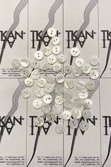 Пуговица перламутровая двухпрокольная (Перламутр, Теплый сливочно-белый, 13)