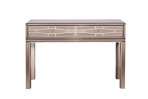 Консоль с ящиками в прихожую 80x42x120см Garda Decor зеркальный фасад