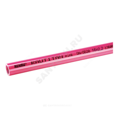 Труба PE-Xa/EVOH Дн 25х3,5 Ру10 Тмакс=95C L=6м RAUTITAN pink Rehau 11360621006