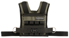 Жилет-утяжелитель Hard Training Filippov от 5кг (4 грузика), зеленый