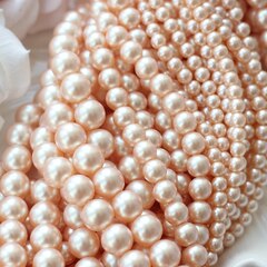 Майорка нежно-персиковая 8 мм, 1 нить, МА128