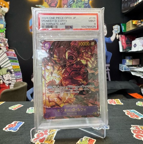 Коллекционная карточка One Piece (Japan) (PSA 9) Monkey D. Luffy (OP09-119)