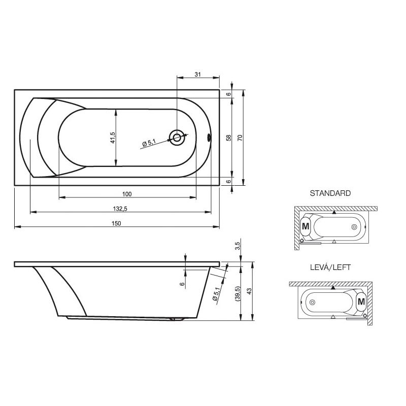 ванна Riho Miami