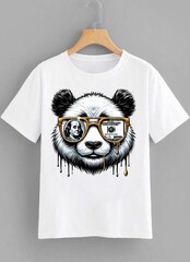 Футболка с принтом ДТФ DollarBear белая