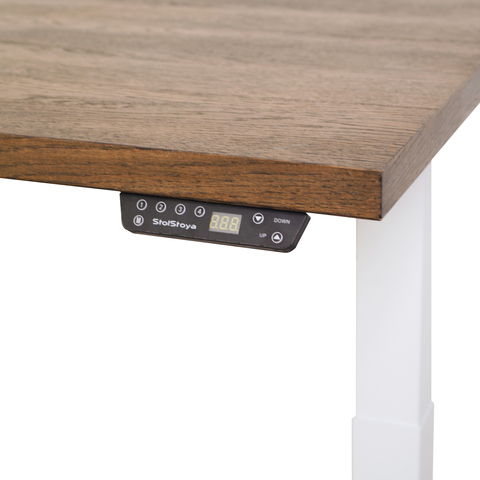 Регулируемый компьютерный стол Motor UP с регулировкой по высоте — столешница МДФ дуб мореный