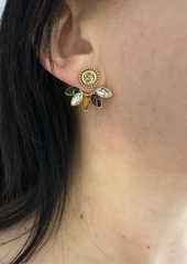 28418 -Серьги-джекеты трансформеры с цветными камнями style by GUCCI