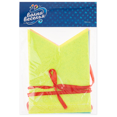 Гирлянда-флажки из фетра, Макарунс, Розовый/Голубой/Салатовый, 9 флажков (11,5*16 см)